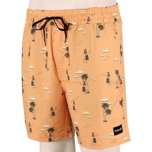 Hurley Hybrid Swim Trunks Hula Palm Tree‎ Quick Dry 4-Way Stretch XXL, NWT